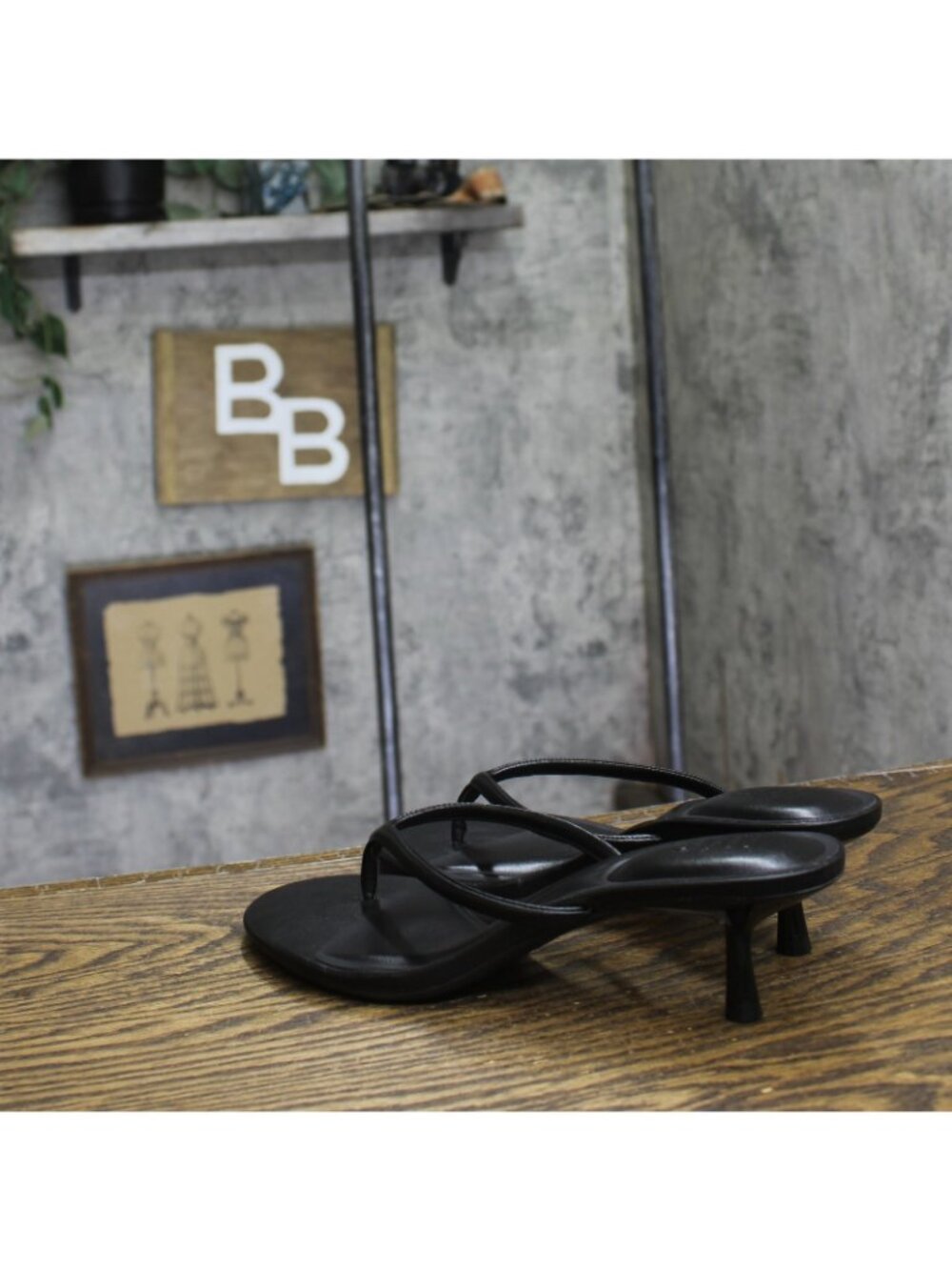 INC International Concepts Anniiee Slip-On Heel Thong Sandals Black 9M - Picture 2 of 8